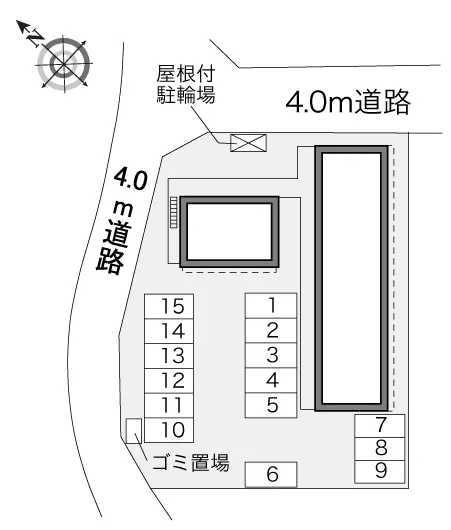 ★手数料０円★静岡市葵区唐瀬　月極駐車場（LP）